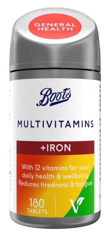 Boots Multivitamins With Iron Tablets (180 pack)