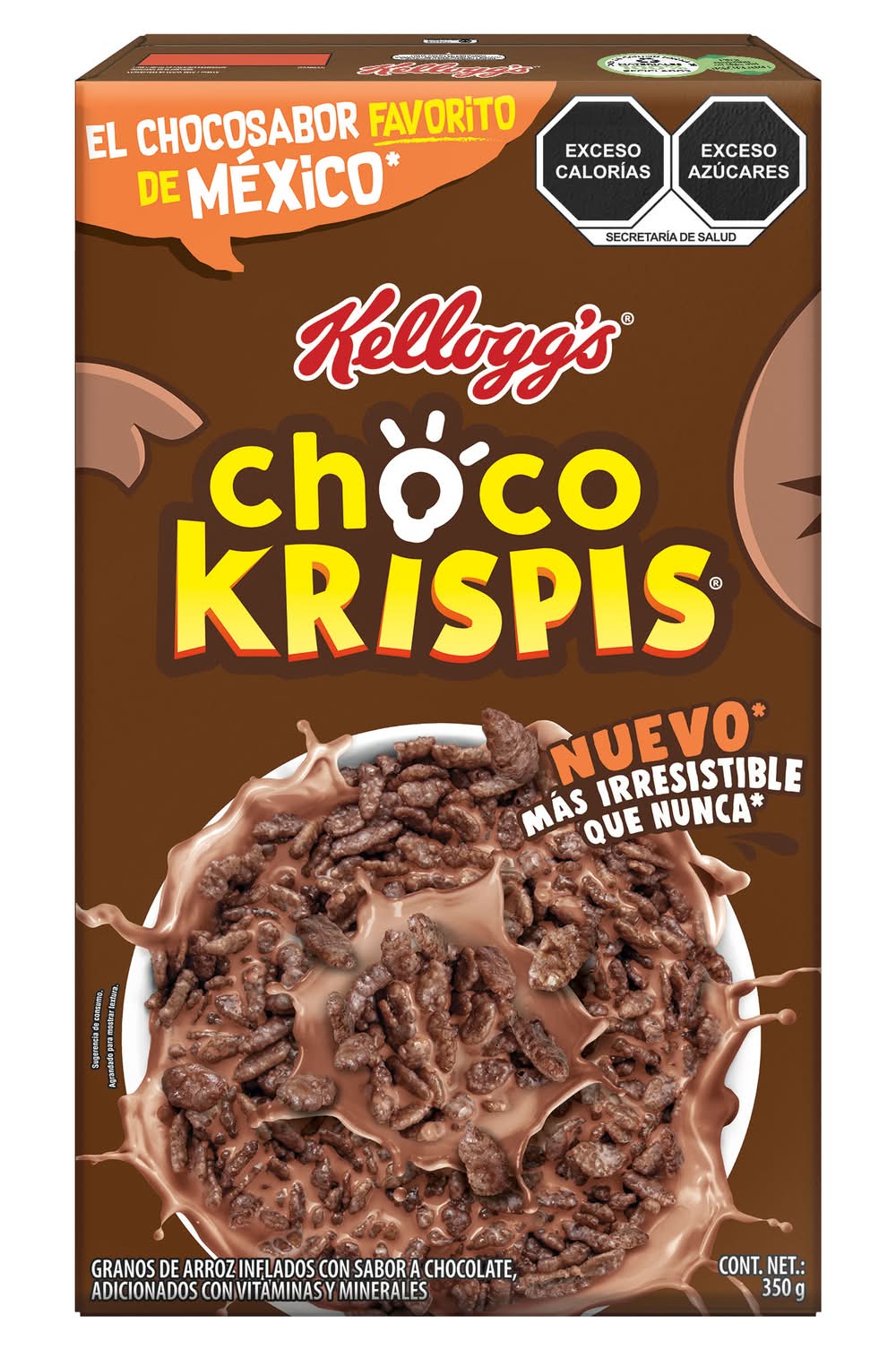 Choco Krispis · Granos de arroz inflados, chocolate (350 g)