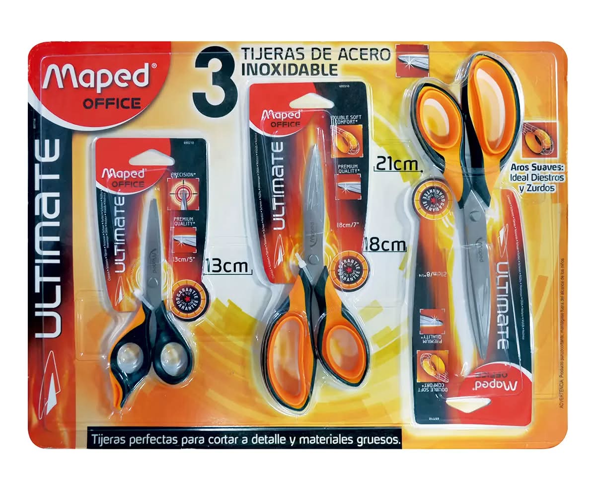 Maped · Set de tijeras (3 un)