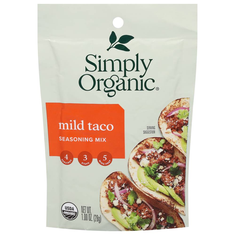 Simply Organic Mild Taco Seasoning Mix (1 oz)