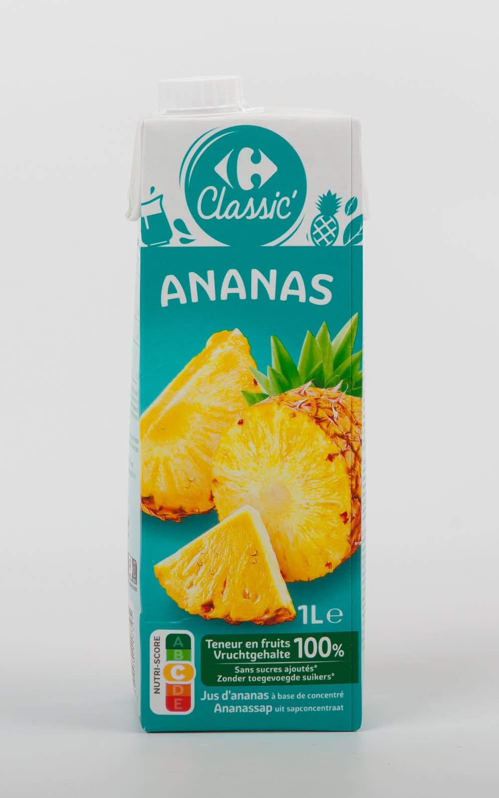 Carrefour Classic' - Jus d'ananas sans sucres ajoutés (1L)