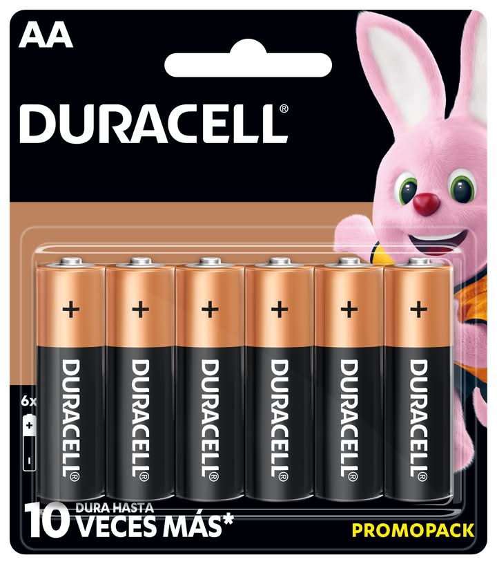Duracell · Pilas alcalinas, AA (6 un)