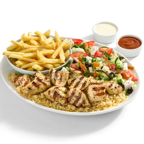 Chicken Souvlaki Platter