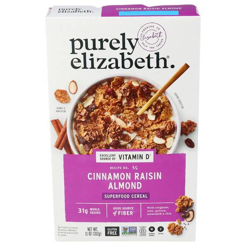 Purely Elizabeth Cinnamon Raisin Almond Superfood Cereal