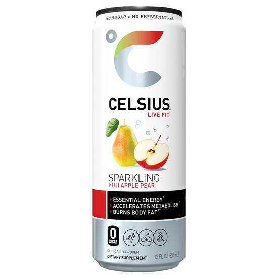 Celsius Sparkling Energy Drink (12fl oz) (fuji apple pear )