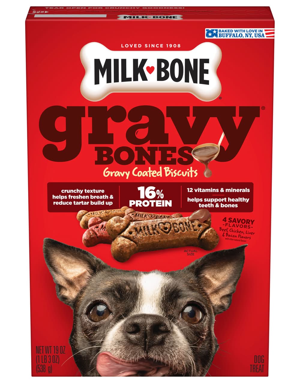 Milk-Bone Gravy Bones Coated Biscuits Treats For Dog (19 oz)
