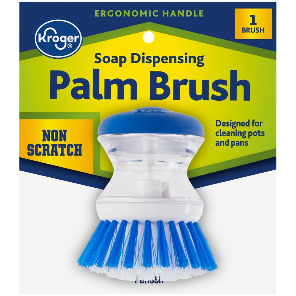 Kroger® Soap Dispensing Palm Brush - Blue/White
