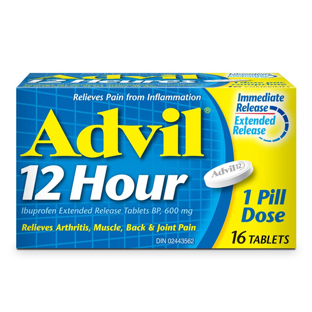 Advil Ibuprofen 12 Hour Tablets 600 mg (16 g)