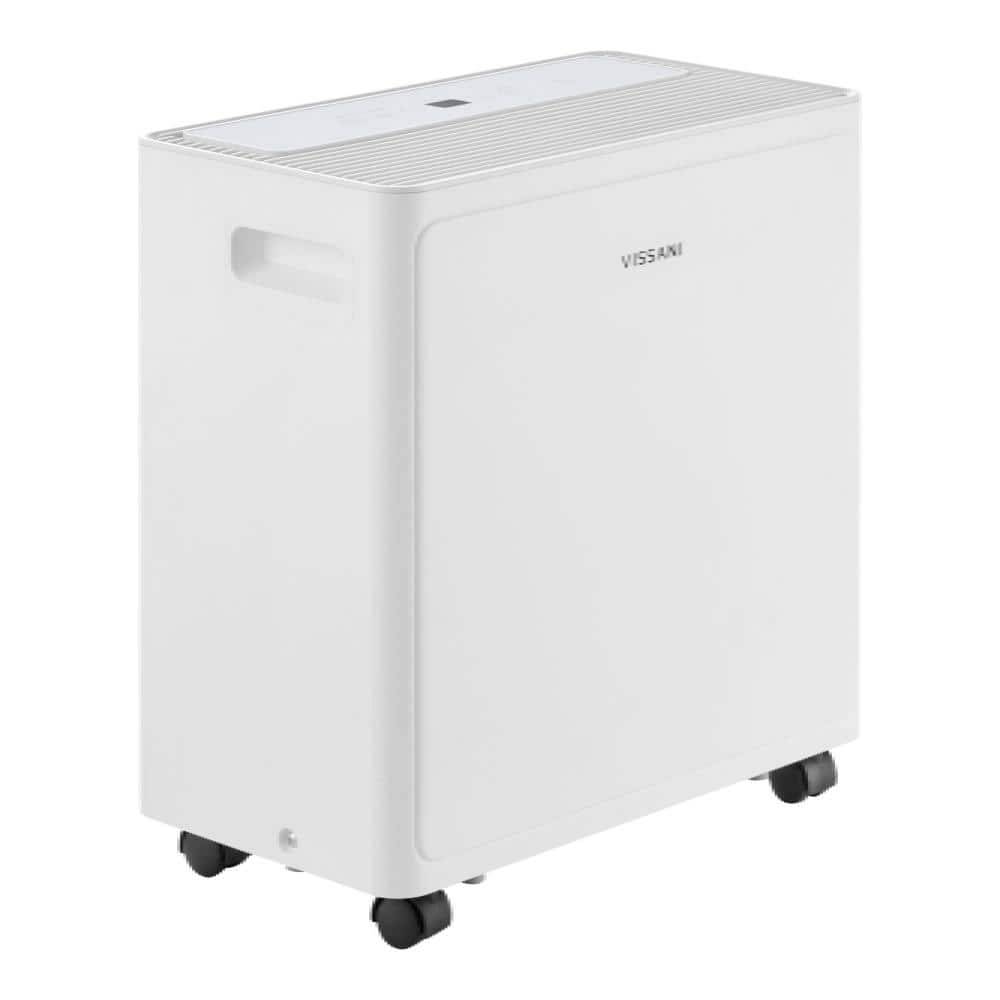 Vissani 25 Pt. Dehumidifier Up To 1,500 Sq. Ft. Energy Star Most Efficient For Basement, Garage, Or Wet Rooms In White