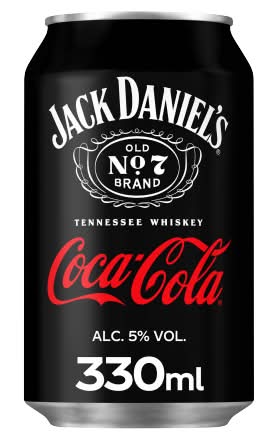 Jack Daniel's Old No. 7 Tennessee Whiskey Mixed With Coca-Cola (330ml)