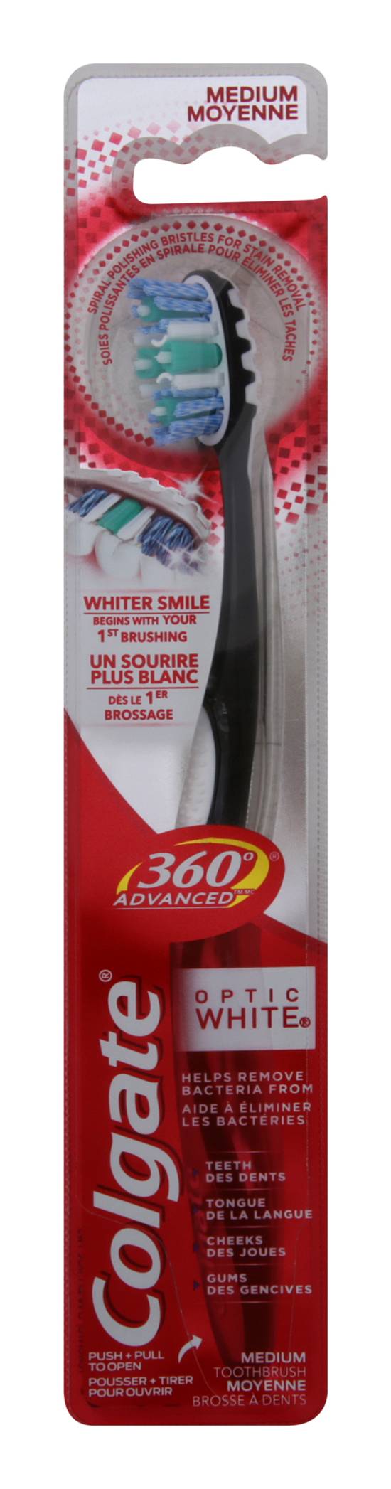 Colgate 360 Advanced Optic White Toothbrush Medium