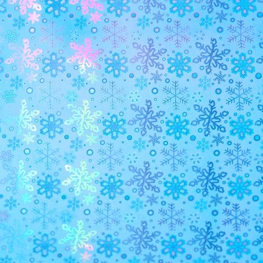 Celebrate It Snowflake Foil Gift Wrap, 60 sq. ft.., Turquoise