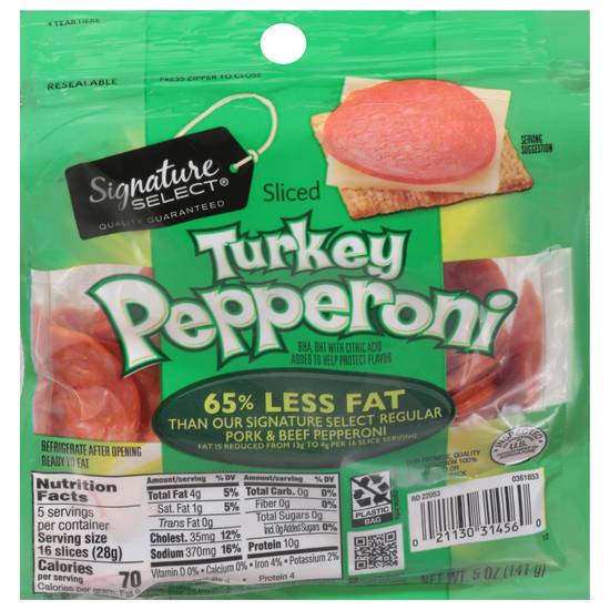 Signature Select Sliced Turkey Pepperoni (5 oz)
