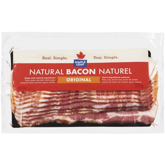 Maple leaf bacon naturel original - original natural bacon (375 g)