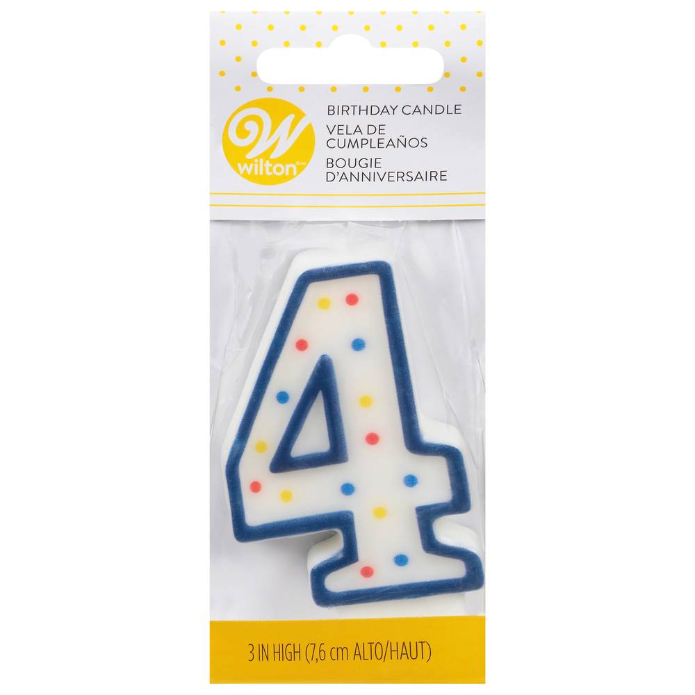 Wilton Party Candle, Numeral, 4 1 Ea