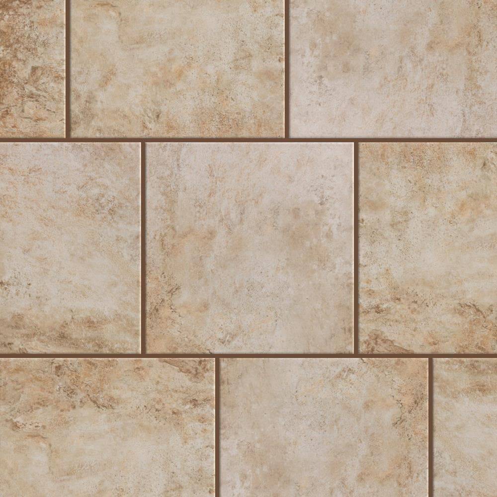 Style Selections Mesa Beige 12-in x 12-in Glazed Porcelain Stone Look Floor and Wall Tile (0.96-sq. ft/ Piece) | 97518281786