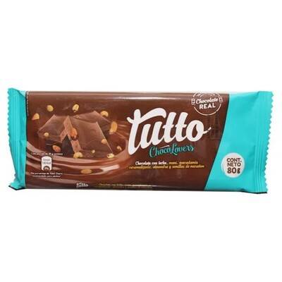 Tutto chocolate lovers con leche (barra 80 g)