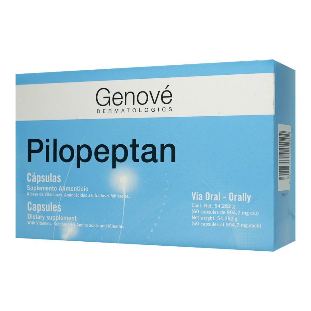 Genové Dermatologics · Pilopeptan suplemento alimenticio cápsulas (100 g)