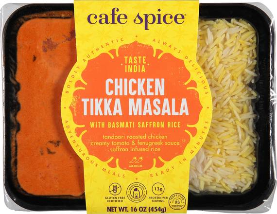 Cafe Spice Chicken Tikka Masala Basmati Saffron Rice