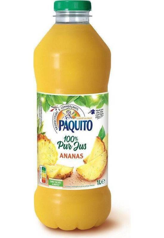 100% pur jus - jus d'ananas - Paquito - 1l