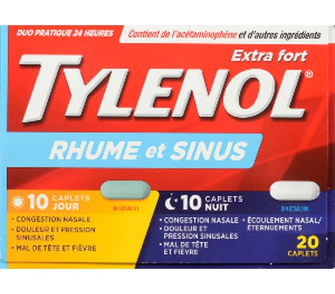 Tylenol Cold & Sinus Day and Night Caplets 500 mg (20 ct)