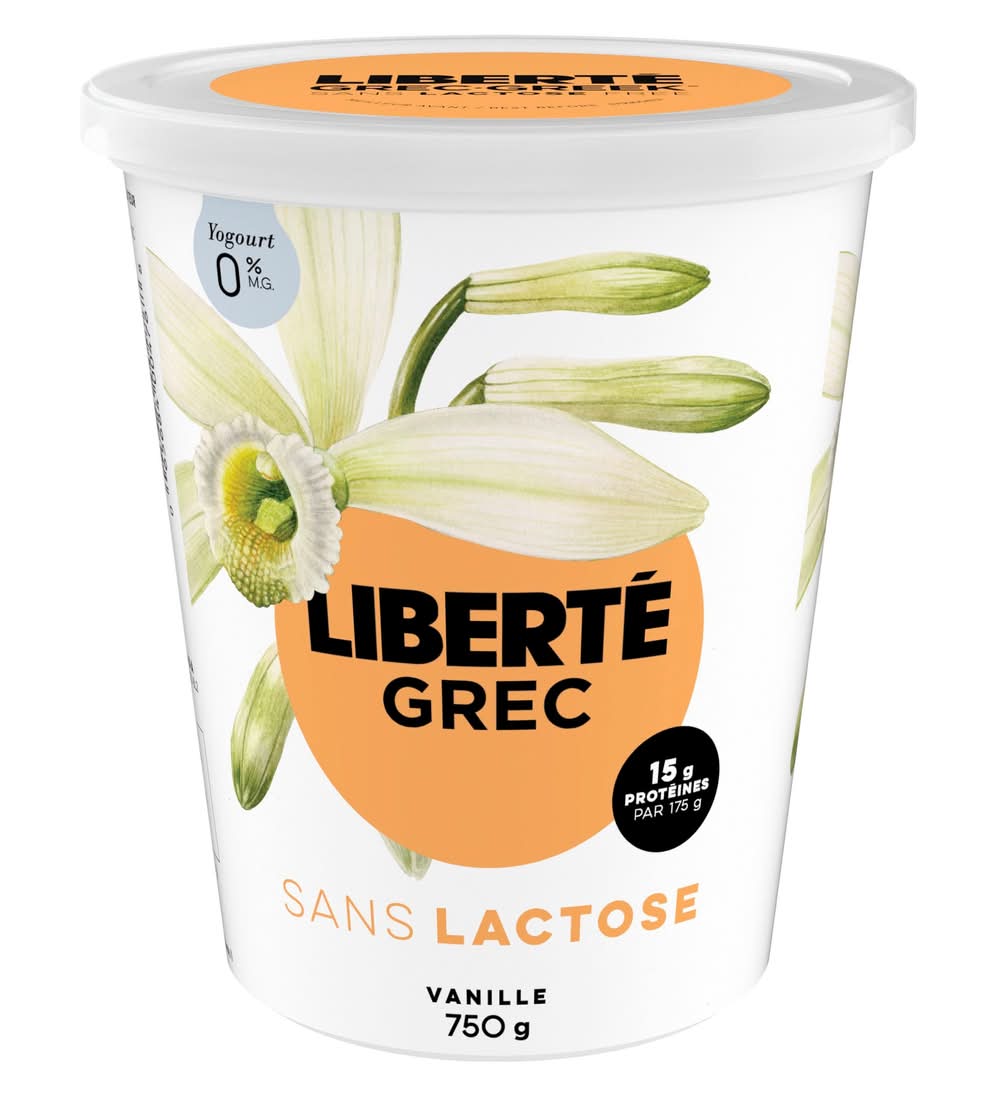 Liberté Greek Yogurt Lactose Free, Vanilla (750 g)