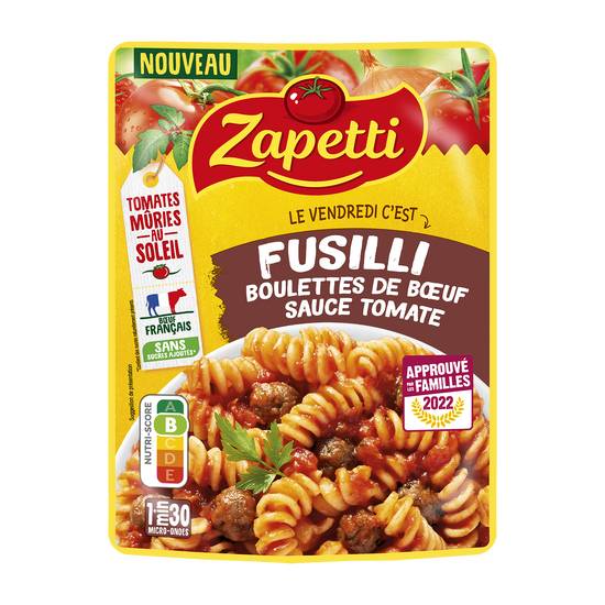 Zapetti - Fusilli boulette de boeuf sauce tomate