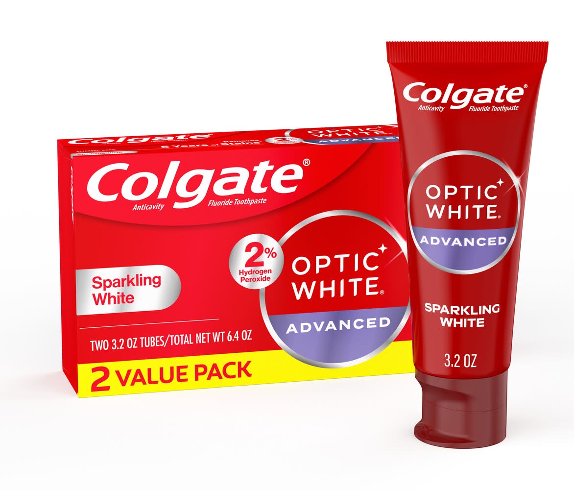 Colgate Anticavity Advanced Sparkling White Fluoride Toothpaste (6.4 oz)