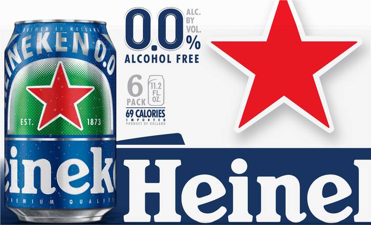 Heineken Non Alcohol Free Beer (6 ct, 11.2 fl oz)