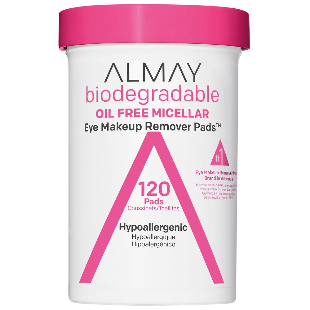 Almay Biodegradable Micellar Eye Makeup Remover Pads, 120CT