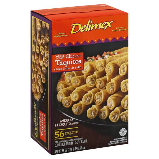Delimex White Meat Chicken Taquitos (56 ct)