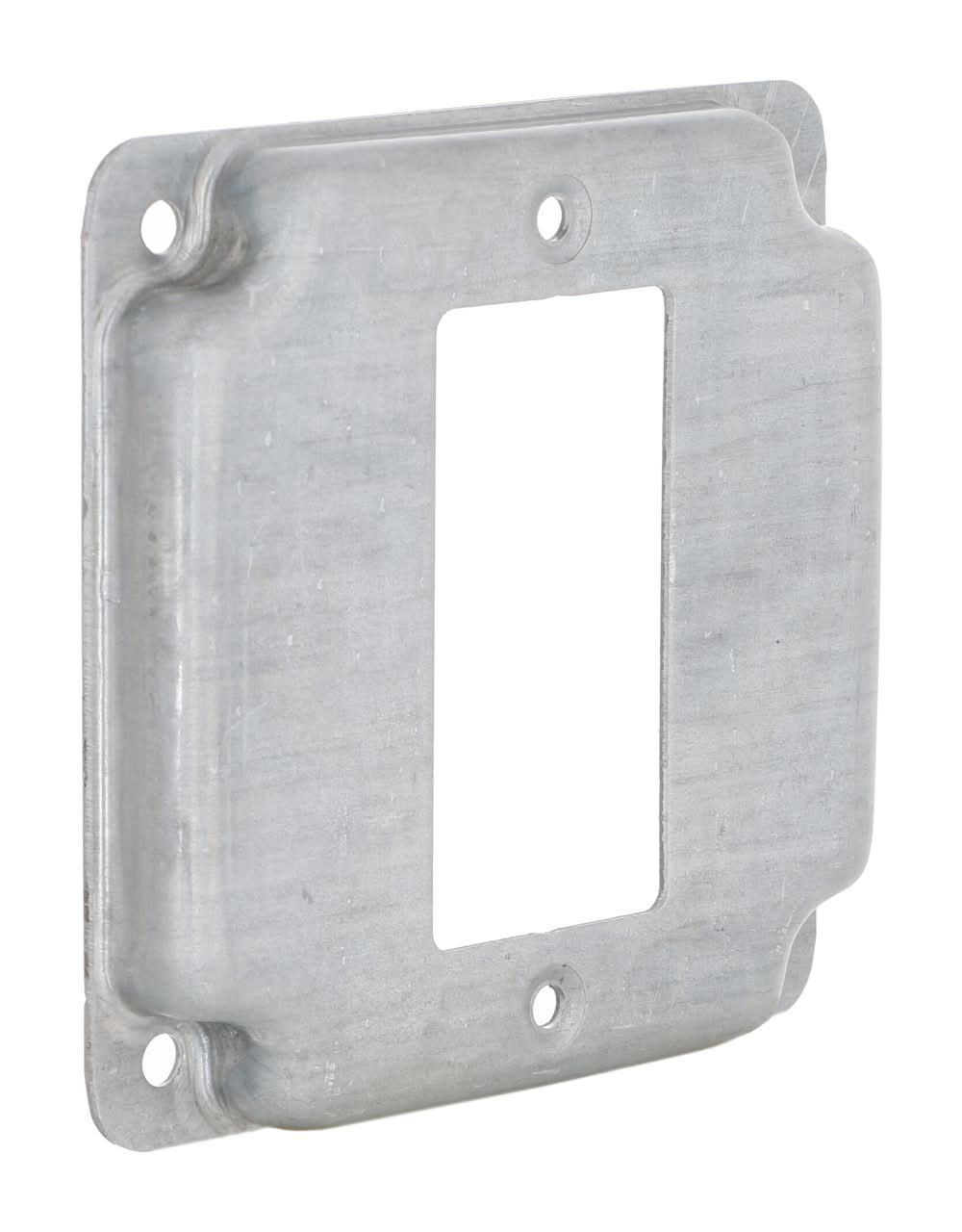 Hubbell 1 -Gang Square Gray Metal Electrical Box Cover