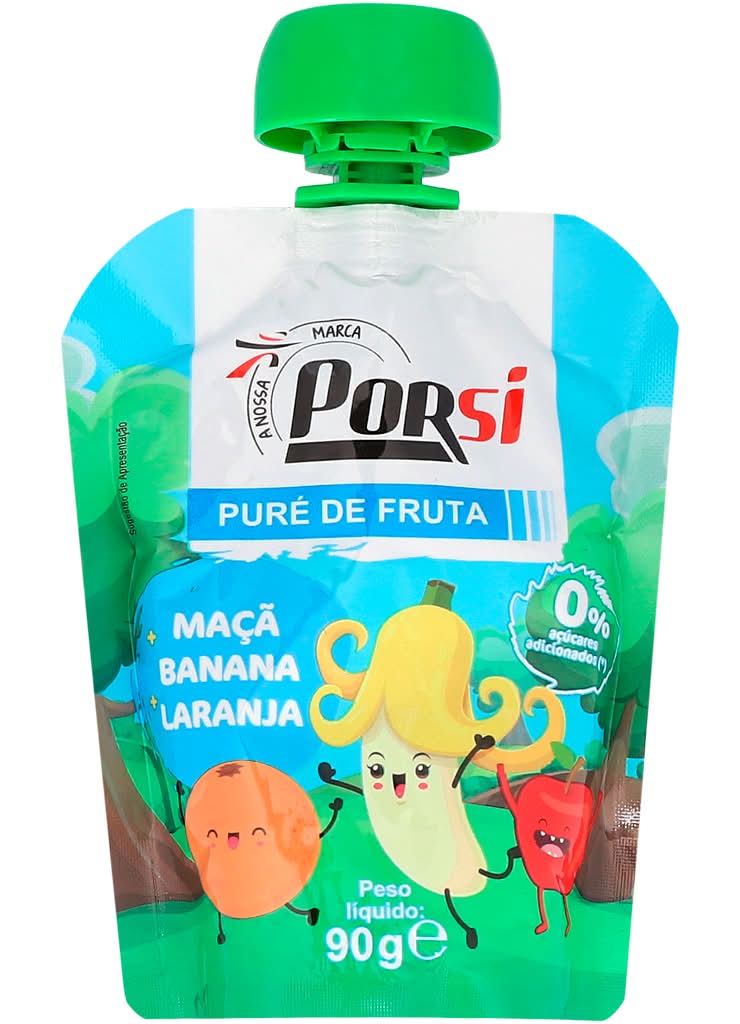 PorSi - Saqueta puré de fruta, 90 g