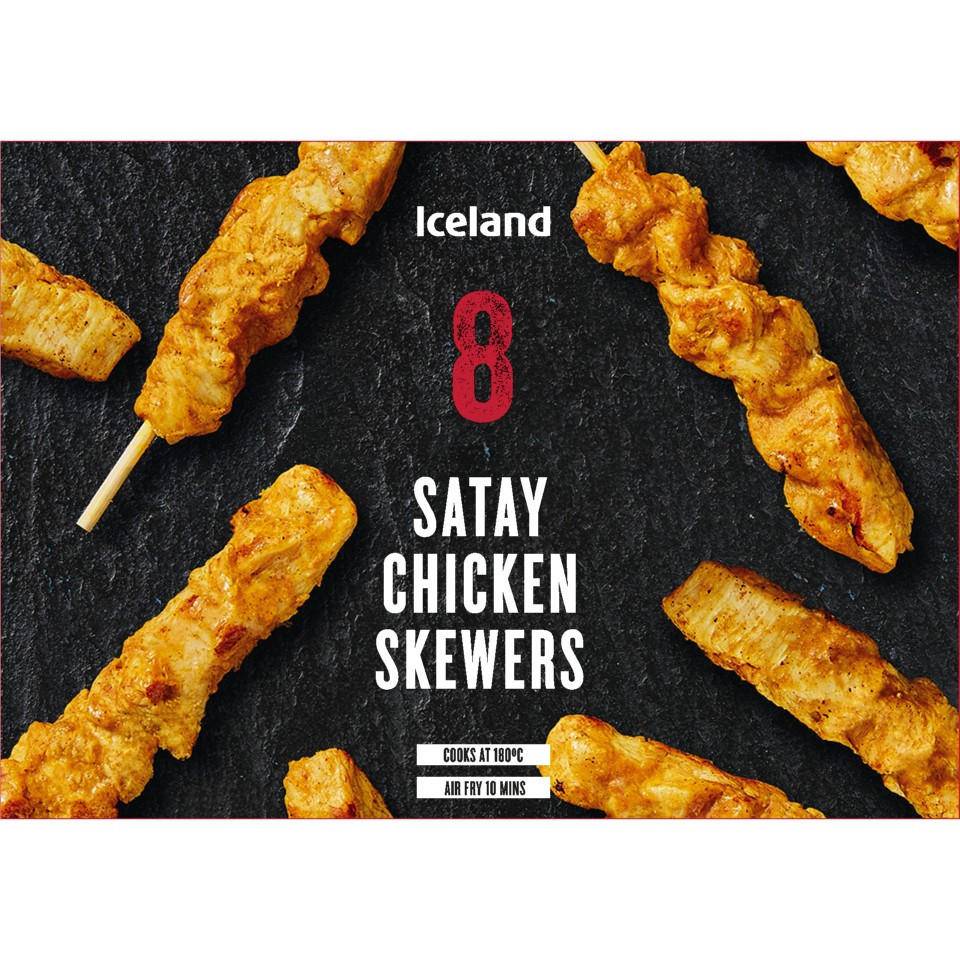 Iceland 8 Satay Chicken Skewers 144g