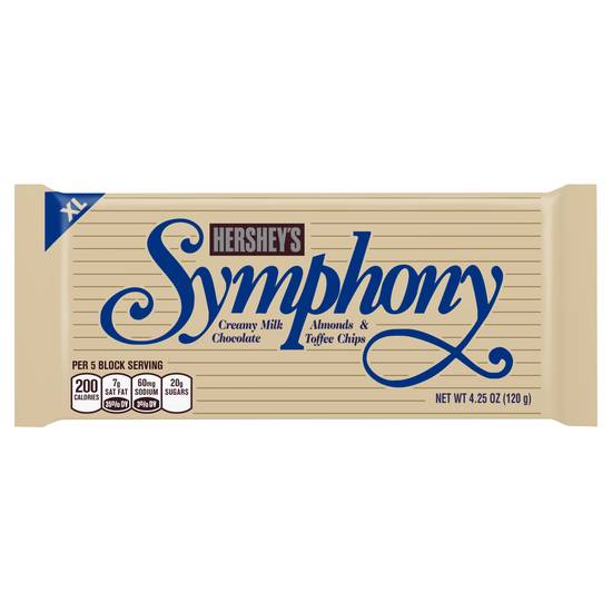 Hershey's Symphony Milk Chocolate Almonds and Toffee Xl