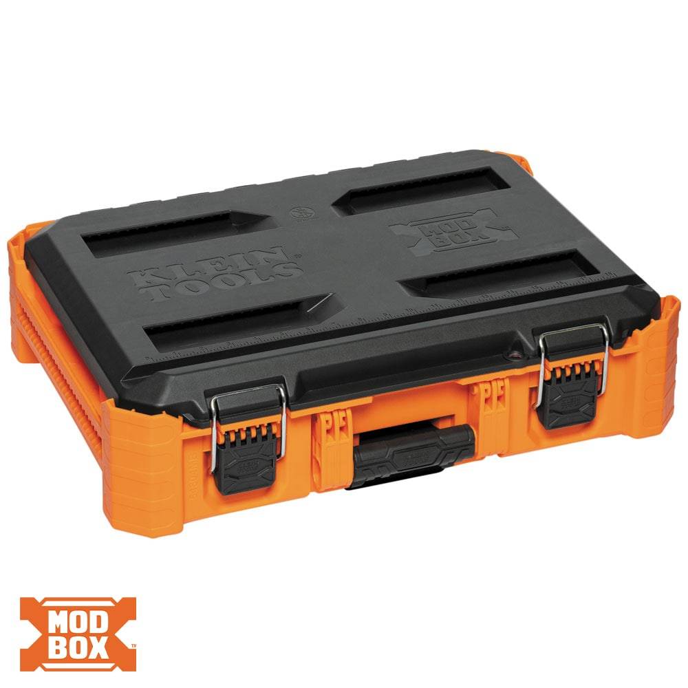 Klein Tools MODbox 22-in W x 6.6-in H x 15.5-in D Orange Plastic Tool Box | 54804MB