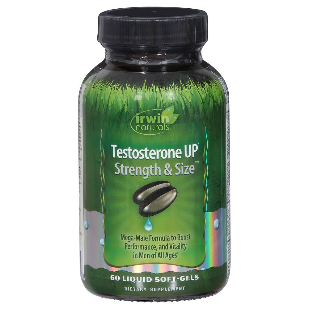 Irwin Naturals Strength Size Testosterone Up Liquid Softgels For Men (60 ct)