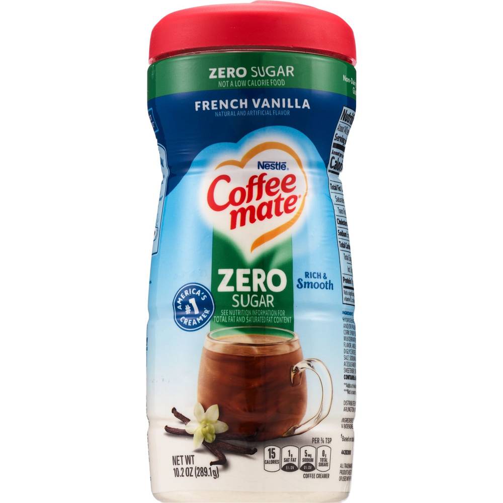 Coffee Mate Non-Dairy Creamer, Sugar-Free, French Vanilla, 10.2 Oz Canister