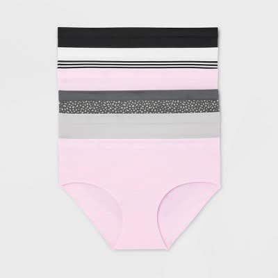 Auden Seamless Hipster Underwear, Women, M, Assorted (6 ct)
