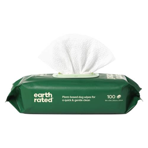 Earth Rated Dog Plant Based Grooming Wipes 100ct