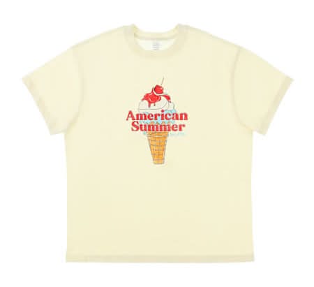 American Summer Graphic Tee Large Cream
