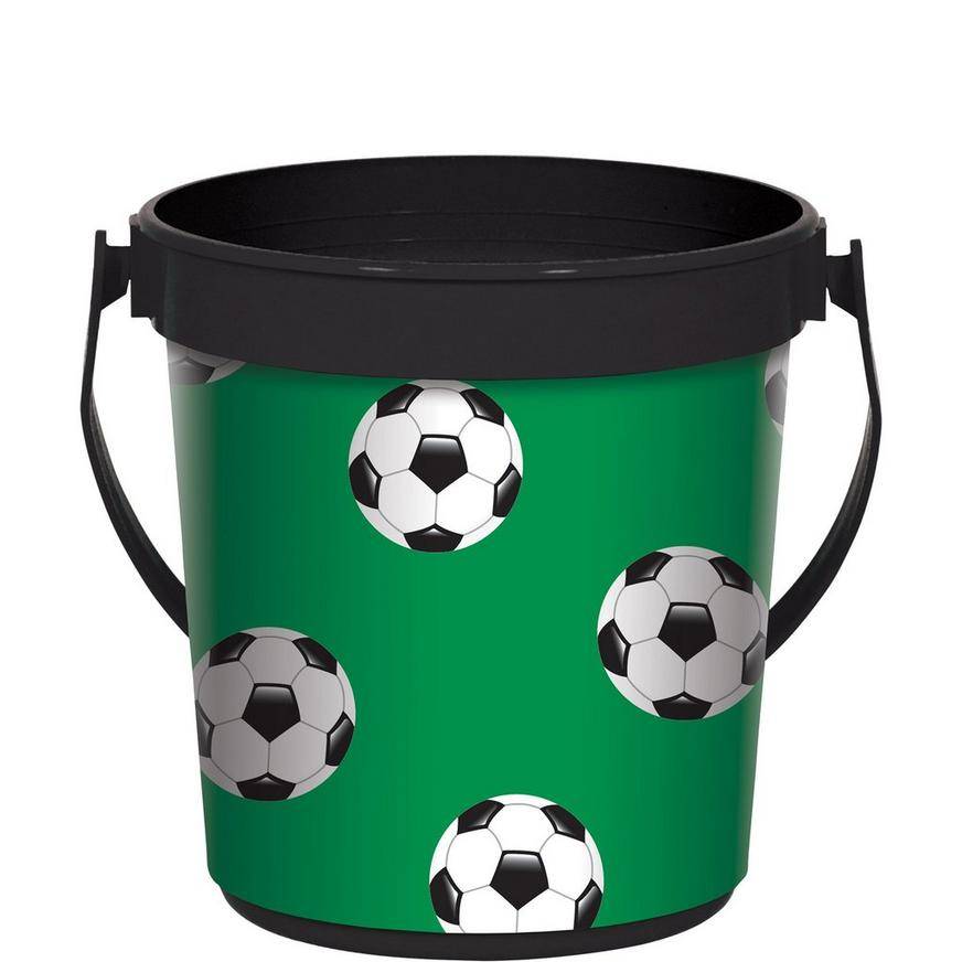 Soccer Ball Plastic Favor Container, 6.25in x 4.5in