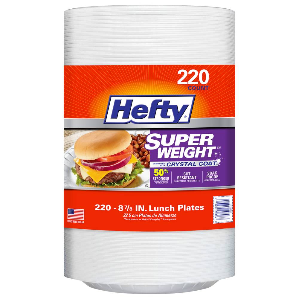 Hefty Super Weight Lunch Plates