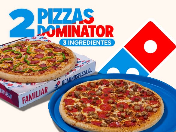 2 Pizzas Dominator 3 Ingredientes