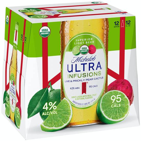 Michelob Ultra Infusions Lime & Prickly Pear Cactus Beer (12 ct, 12 fl oz )