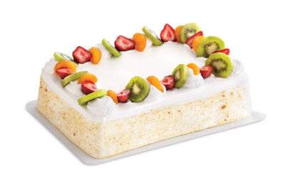 Tres Leches Cake With Fruit 1/4 Sheet