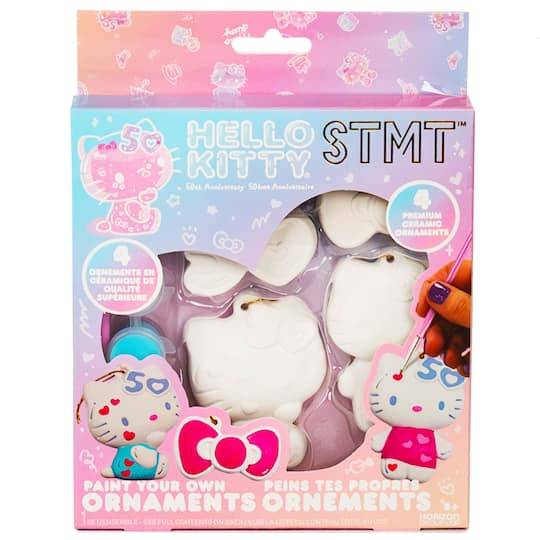 Hello Kitty 50Th Anniversary Paint Your Own Ornament Kit (6 ct)