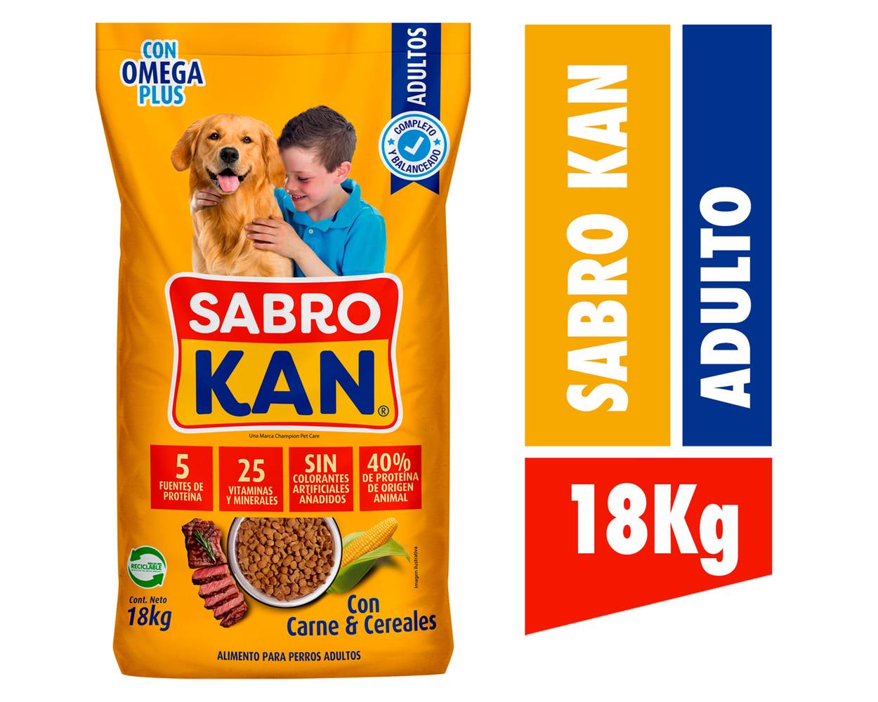 Sabrokan alimento perro adulto carne y arroz bolsa 18 kg (bolsa 18 kg)