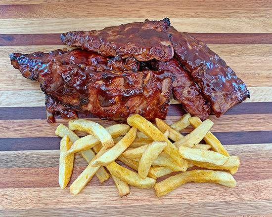 Marinated Pork Ribs + Spiced Potato Chips