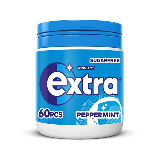 Extra Peppermint Chewing Gum Sugar Free Bottle 60pcs